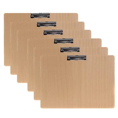 Afbeelding van TUKA i AKUT [6x] A3 Landschap Klembord Extra Dik 4mm Hard Schrijfbord, Platte Rubberen Metalen Klem en Ophangbeugel, Schrijfbordhouder Schetsblok, Kwaliteits Houtvezelplaat, Afgeronde Hoeken, TKD8009