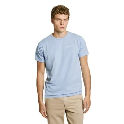Afbeelding van Pepe Jeans Original Tshirt basic, Heren, Maat: Small, Light thames blue