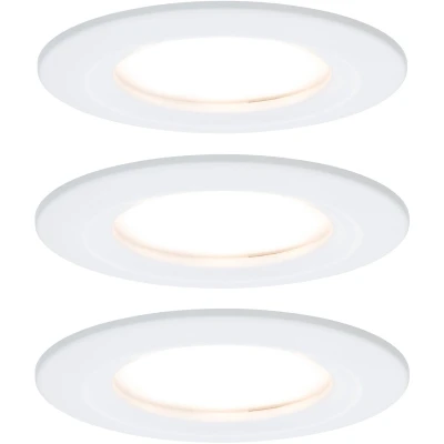 Afbeelding van Paulmann Nova Coin Inbouwspot set van 3 rond 2700K Wit mat IP44 Spatwaterdicht