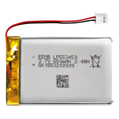 Afbeelding van EEMB lithium polymeerbatterij 3,7 V 650mAh 553450 Lipo oplaadbare batterij met draad JST connector bevestig de polariteit van het apparaat en voor aankoop