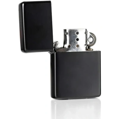 Afbeelding van blntackle76 Stormaansteker Aansteker Zakaansteker Benzine Metalen Mannen Cadeau Outdoor Camping idee ongevuld (zwart mat)