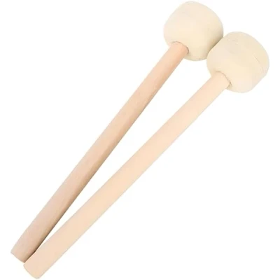 Afbeelding van Drum Stick, 2pcs Wool Stick Mallets Hammer Wooden Handle Precussion Instrument Accessories