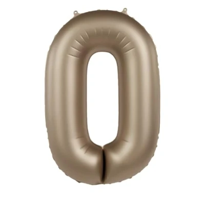 Afbeelding van Folat Folieballon Cijfer 0 Starlight Gold 86 cm