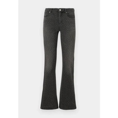 Afbeelding van ONLY Onlwauw Sparkle Flared Jeans, Dames, Maat: XSx32, Washed black