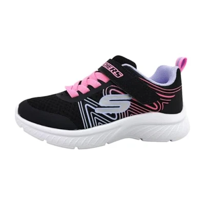 Afbeelding van Skechers Microspec PLUS Sneakers laag black/multicoloured voor kinderen, Maat: 34, Black/multi coloured Textiel/ synthetisch