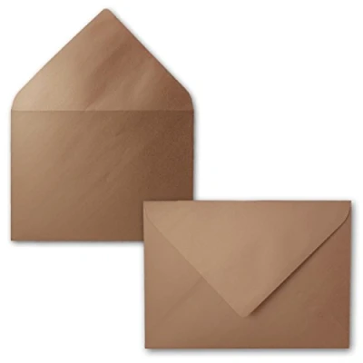 Afbeelding van FarbenFroh metallic enveloppen, metallic, 300 stuks, glanzend, DIN C5 enveloppen 22,9 x 16,2 cm, natte plakrand zonder venster, Kerstmis, wenskaarten