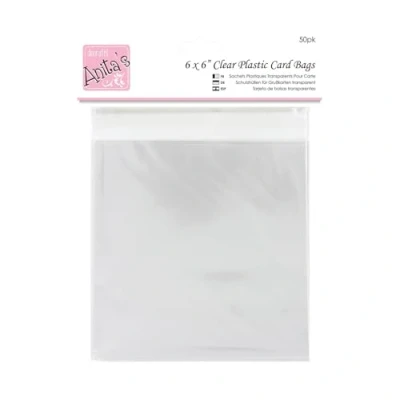 Afbeelding van Anitas 167 x mm plastic kaartzak met 25 lip, 50 stuks, transparant