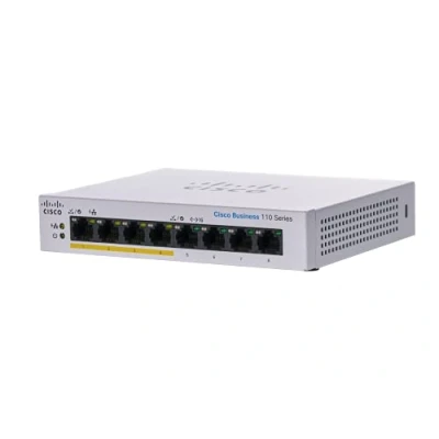 Afbeelding van Cisco Business CBS110 8PP D Unmanaged Switch 8 GE Ports Partial PoE Desktop Ext. Voeding Beperkte levenslange bescherming (CBS110 D)