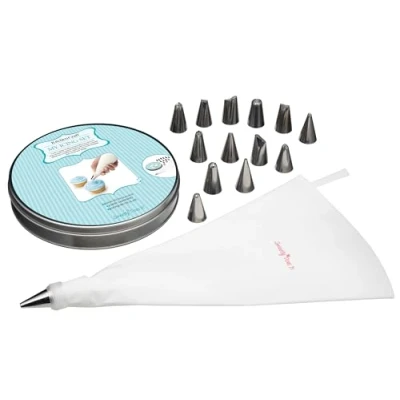 Afbeelding van KitchenCraft Icing set met spuitmondjes en spuitzak Sweetly Does It Kitchen Craft