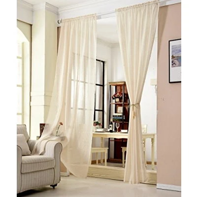 Afbeelding van WOLTU 1 X Doorschijnend gordijn voile 140x175cm,semi gordij Lichtgrijze VH5856hgr