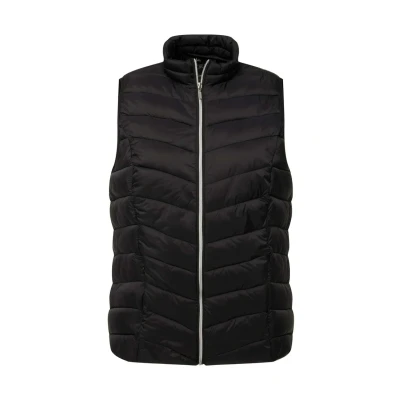 Afbeelding van Ulla Popken Hyprar Funktionsstepp Wasserabweisend Zipptaschen Bodywarmer, Dames, Maat: 42/44, Black