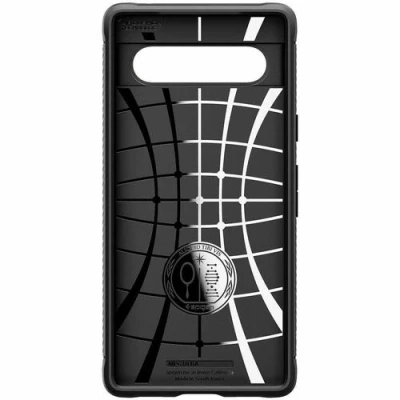 Afbeelding van Google Pixel 7a Hoesje Siliconen en TPU (zacht) Spigen Softcase/Backcover Zwart Telefoonhoesje Shockproof/Valbescherming