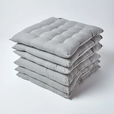 Afbeelding van Homescapes stoelkussens grijs 6 stuks