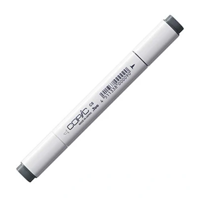 Afbeelding van COPIC Classic Marker Type C 8, cool grey No. professionele lay out marker, op alcoholbasis, met een brede en fijne punt.