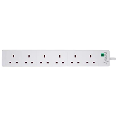 Afbeelding van PRO ELEC PELB1703 6 Gang Extension Lood met Overspanningsbeveiliging Wit, 5m