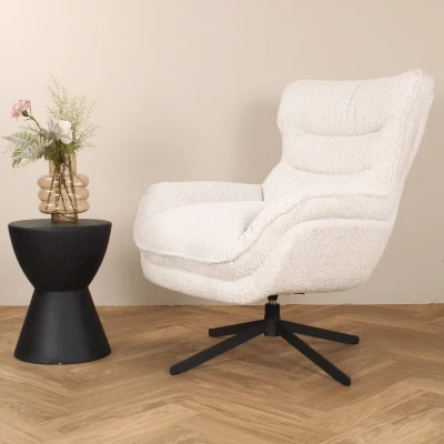 Afbeelding van DS4U Artur fauteuil crème Stof