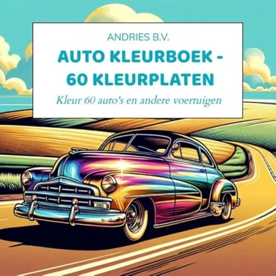 Afbeelding van Auto Kleurboek 60 Kleurplaten: Kleur auto&#039;s en andere voertuigen