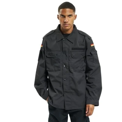 Afbeelding van Brandit BW Feldbluse black Overhemd M Zwart