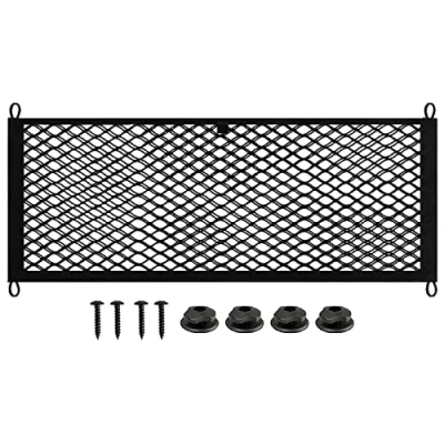 Afbeelding van Kingsea opbergnet voor auto, camper, met schroeven (25 x 60 cm), RV, voertuig, boten, elastisch net