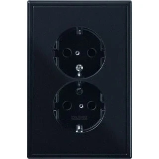 Afbeelding van Jung wcd ls990 zwart 2vdg met besch cont ls5015sw