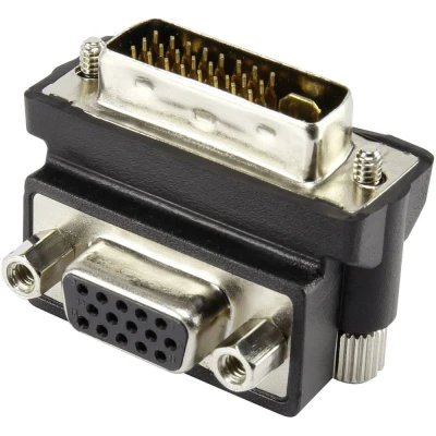 Afbeelding van Renkforce RF 4128855 DVI / VGA Adapter [1x stekker 24+5 polig 1x bus] Zwart