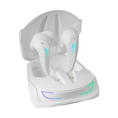 Afbeelding van MARSGAMING MHIULTRAW Mars Gaming Wit, Draadloze Hoofdtelefoon TWS, RGB Flow, Bluetooth 5.3, Drievoudige Ruisonderdrukking, 24H Batterij