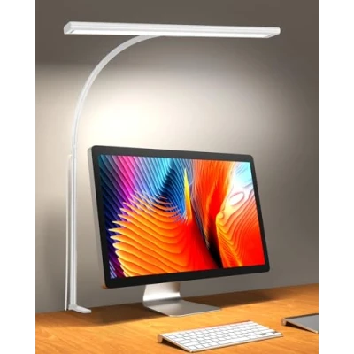 Afbeelding van iFalarila 160 LED bureaulamp 10W super heldere dimbare lamp voor thuis met 3 kleurtemperaturen en 10 helderheidsniveaus, kantoorlamp inclusief USB adapter