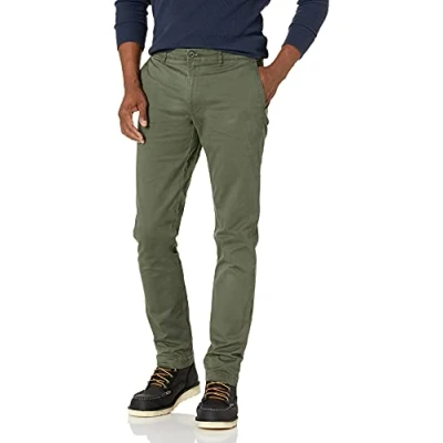 Afbeelding van Amazon merk Goodthreads Skinny Fit gewassen chino voor heren,Olijf,28W / 28L