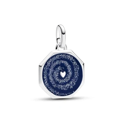 Afbeelding van Pandora ME 793040C01 Medallions Galaxy Heart Charm Enamel Blue Bedel Bedels horloge BlauwZilverkleur