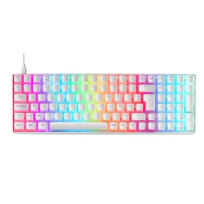 Afbeelding van MARSGAMING MKULTRAWBFR MKULTRA, Mechanisch Toetsenbord Wit RGB, Compact 96%, Schakelaar Outemu SQ Blauw, Franse Taal