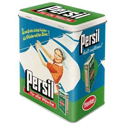 Afbeelding van Nostalgic Art Retro voorraadblik l, Persil Geschenkidee voor nostalgiefans, Groot blik waspoeder, Vintage design, 3 Meerkleurig