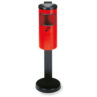 Afbeelding van Veiligheidscombi asbak Afvalbak Staand H X Ø 825X 180Mm Rood