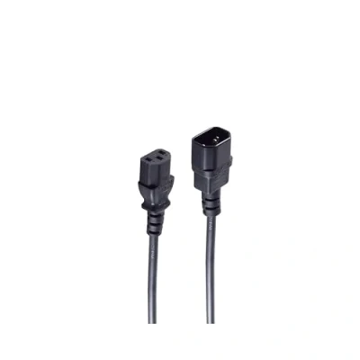 Afbeelding van shiverpeaks 5.0m C13 C14 5m stekker Zwart electriciteitssnoer