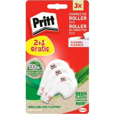 Afbeelding van Correctieroller Pritt 4.2mmx10m eco flex blister 2+1 gratis