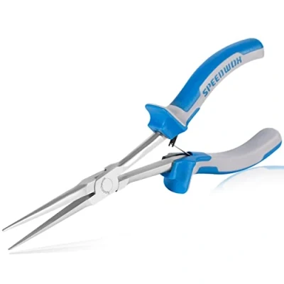 Afbeelding van SPEEDWOX Long Reach Needle Nose Vouchers 7 Inch Slim Extra Lange Neus Mini Precision Draad Looping Fijne Vouwen voor Hard to Nauw Spaces Glad Jaws Hoge Leverage Reduce Inspanningen Antislip