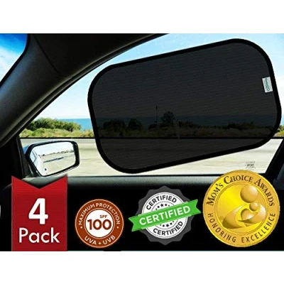 Afbeelding van kinder Fluff Car Window Shade (4px) Autoruitzonwering (4 Stuks) De Enige Gecertificeerde Autoruitzonnescherm Voor Baby Waarvan Bewezen is