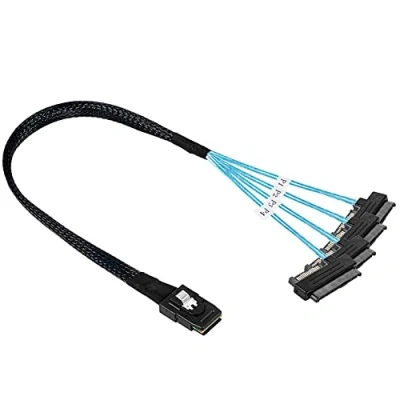 Afbeelding van Twozoh Mini SAS 36 SFF 8087 op 4 8482 met SATA voeding, interne host, Pin 29 1M