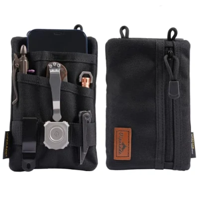 Afbeelding van VIPERADE VE1 EDC gereedschapstas organizer, kleine tas met 5 vakken, multi gereedschapstas, nylon schede etui voor zaklamp mes pen notebook (Zwart)