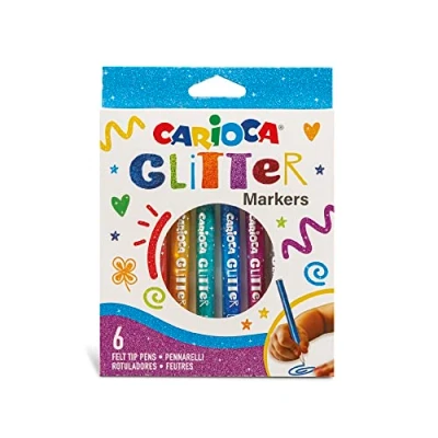 Afbeelding van Carioca 42190 markeerstift 6 stuk(s) Blauw, Groen, Grijs, Paars, Rood, Geel