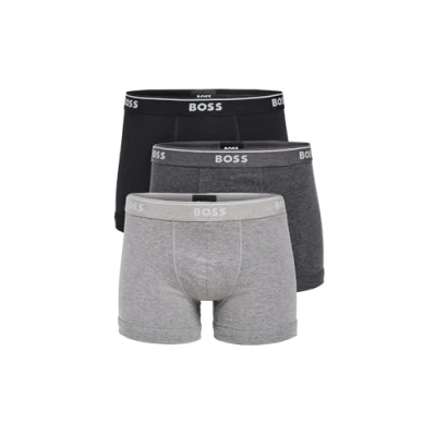 Afbeelding van Hugo Boss Boxershorts voor heren (verpakking van 3), Multi Grijs/Houtskool/Zwart, L
