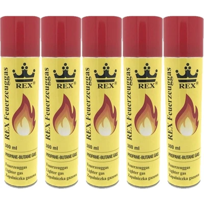Afbeelding van 5x Aanstekergas / butaan gas 300 ml