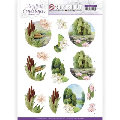 Afbeelding van 3D Push Out Jeanine&#039;s Art Heartfelt Condolences Weeping Willow
