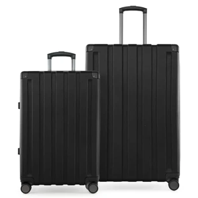 Afbeelding van Hauptstadtkoffer Q Damm Harde Koffer Trolley, TSA, 4 wielen, zwart, Set (M+L), kofferset