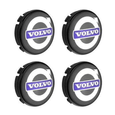 Afbeelding van 4 Stuks Naafkappen voor Volvo S80 2006 2011 63.8MM,naafdop,naafdeksel,middengatdeksel,Center Wielnaafdop,wielnaafafdekking,velgdoppen,Naaf Cap Cover Auto