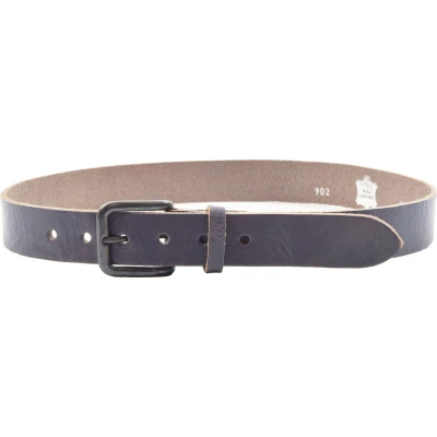 Afbeelding van Casual Lederen Riem in Jeans Blauw 3.5 cm Breed 95 Lengte Soepel Leer