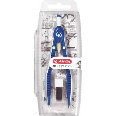 Afbeelding van Herlitz quick set passer my.pen blauw/wit