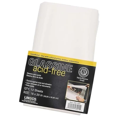 Afbeelding van Lineco Glassine papier 12 vellen 40,5 cm x 51