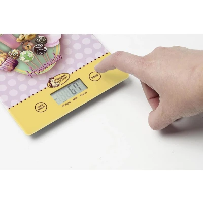 Afbeelding van Bestron digitaale Keukenweegschaal met LCD display, voor tot 5 kg, inclusief batterijen, kleur: Veelkleurig