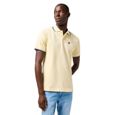 Afbeelding van Wrangler Short Sleeve Regular FIT Poloshirt, Heren, Maat: Medium, Yellow