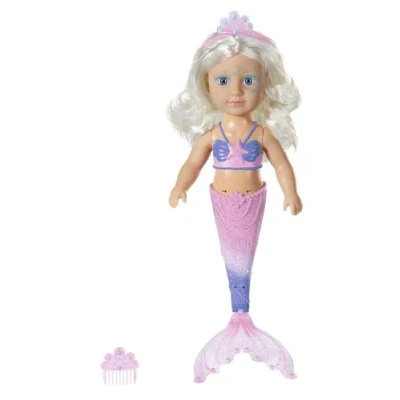 Afbeelding van BABY born Little Sister Mermaid 46 cm Doll Easy For Small Hands, Creative Play Promotes Empathy &amp; Social Skills, Toddlers 3 Years Up Includes Doll, Tiara Comb